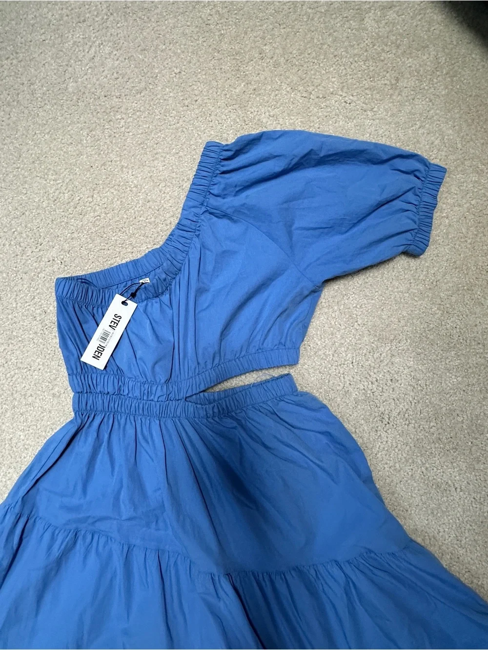 Steve Madden Blue Elastic Waist Maxi Dress - Picture 4 of 9